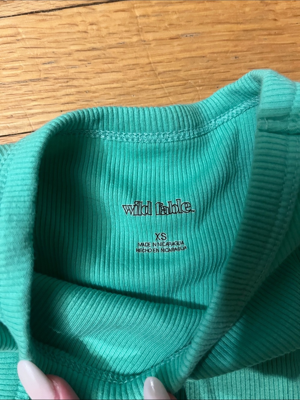 wild fable Teal Ribbed Racerback Tank - Picture 2 of 3
